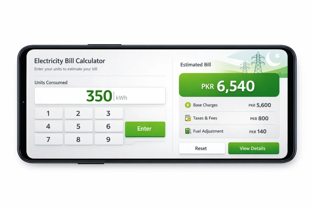 HESCO Bill Calculator