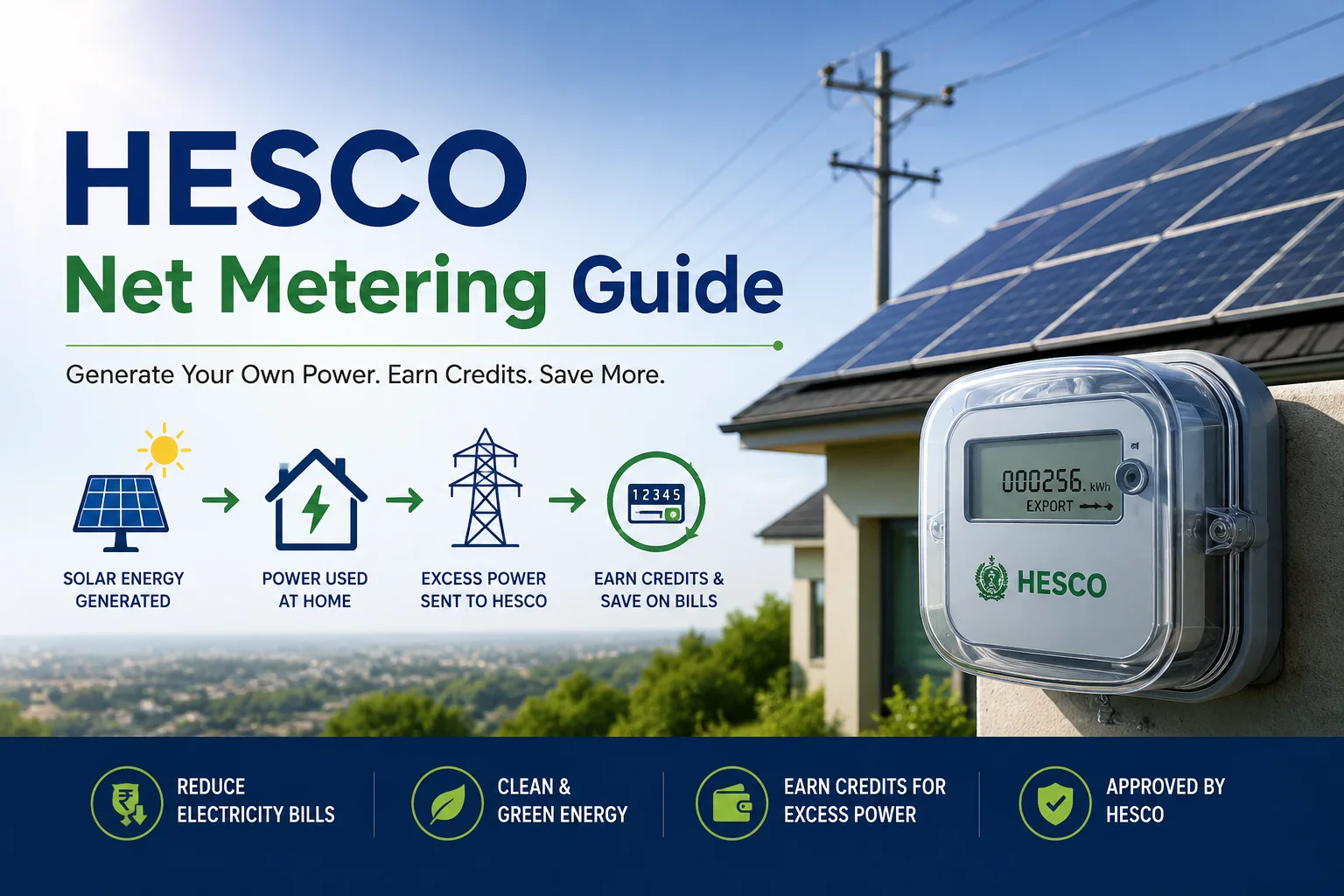HESCO Net Metering installation process and solar panel setup guide